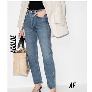 AGOLD 5 POCKET BLUE DENIM JEANS HIGH RISE NEW SIZE 30